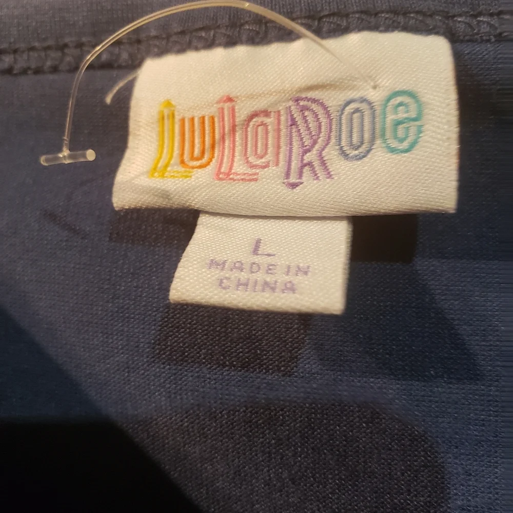 LuLaRoe Randy Blue Polyester, Spandex T-shirt - Picture 6 of 7